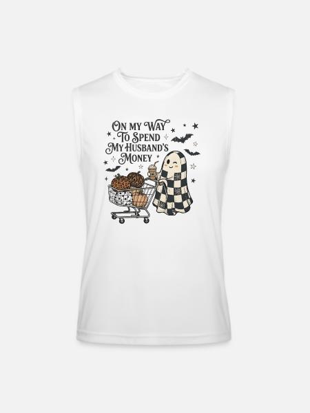 On My Way to Spend His Money - Men’s Performance Sleeveless Shirt - white - Front