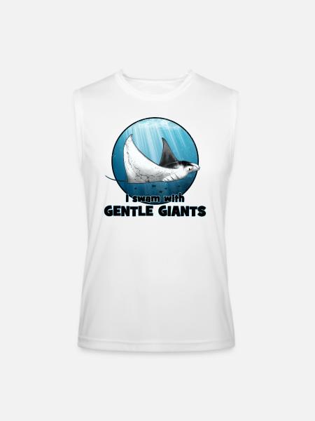 Manta Ray - Men’s Performance Sleeveless Shirt - white