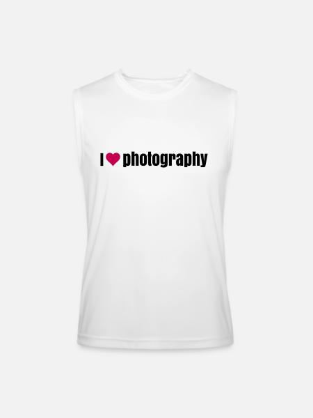 i love photography - Men’s Performance Sleeveless Shirt - white
