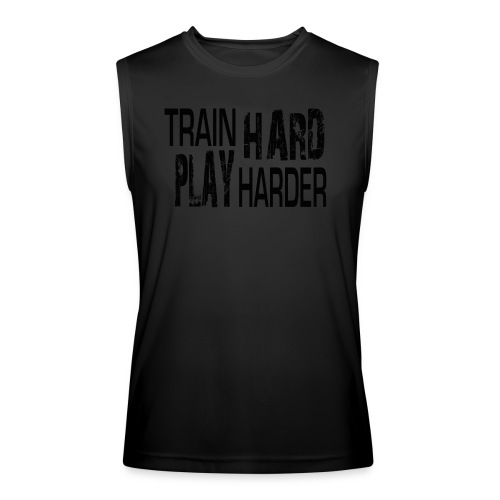 TRAIN HARD PLAY HARDER - Men’s Performance Sleeveless Shirt