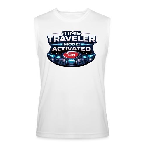 Time Traveler Mode – Futuristic Neon Sci-Fi Tee - Men’s Performance Sleeveless Shirt