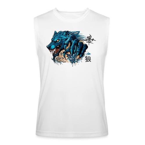 Blue Wolf Graffiti Street Art - Men’s Performance Sleeveless Shirt