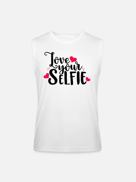 Love Your Selfie - Men’s Performance Sleeveless Shirt - white