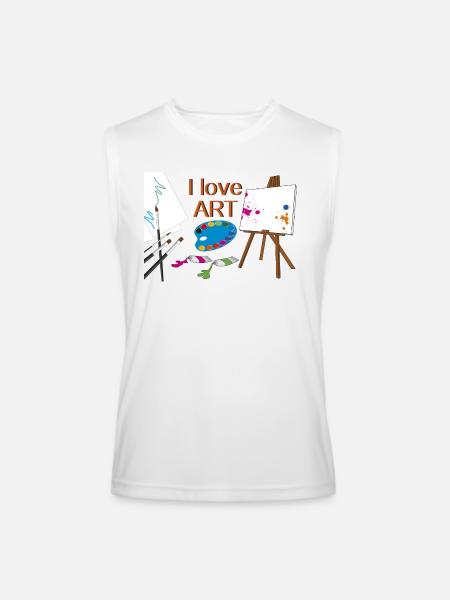 artist - Men’s Performance Sleeveless Shirt - white