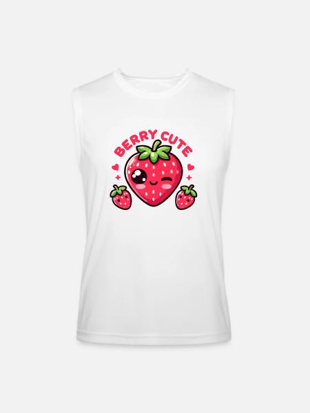 Berry Cute - Men’s Performance Sleeveless Shirt - white