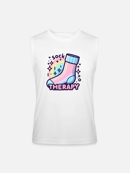 Stocking: Sock therapy - Men’s Performance Sleeveless Shirt - white