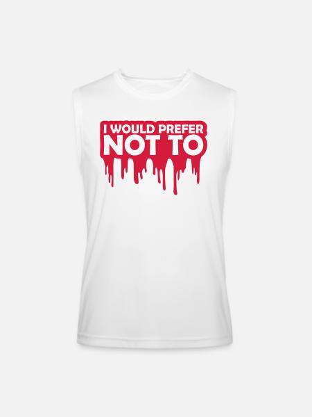 I prefer not to - Men’s Performance Sleeveless Shirt - white