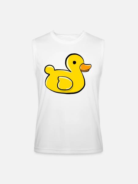 Rubber Ducky Bath Toy - Men’s Performance Sleeveless Shirt - white