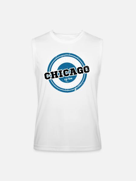 The Windy City Chicago - Men’s Performance Sleeveless Shirt - white