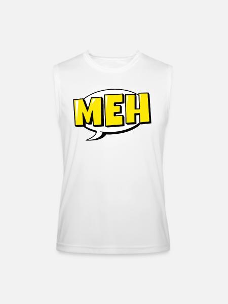 Meh - Men’s Performance Sleeveless Shirt - white