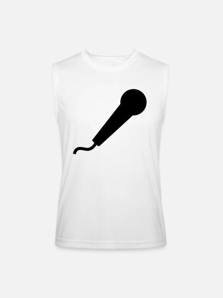 Microphone - Men’s Performance Sleeveless Shirt - white