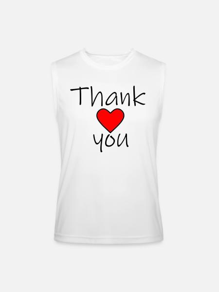 Thank you - Men’s Performance Sleeveless Shirt - white