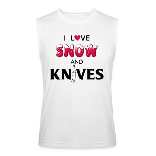 I Love Snow and Knives - Men’s Performance Sleeveless Shirt