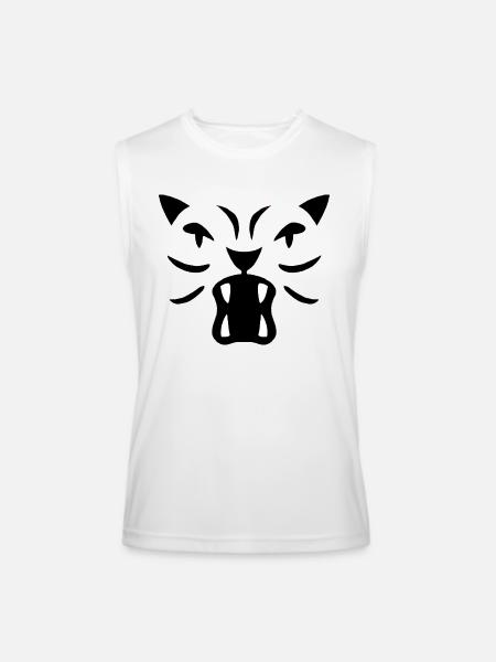 DESIGNUK Survival 1 - Men’s Performance Sleeveless Shirt - white