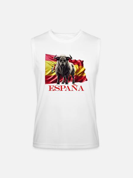 ESPAÑA - Men’s Performance Sleeveless Shirt - white