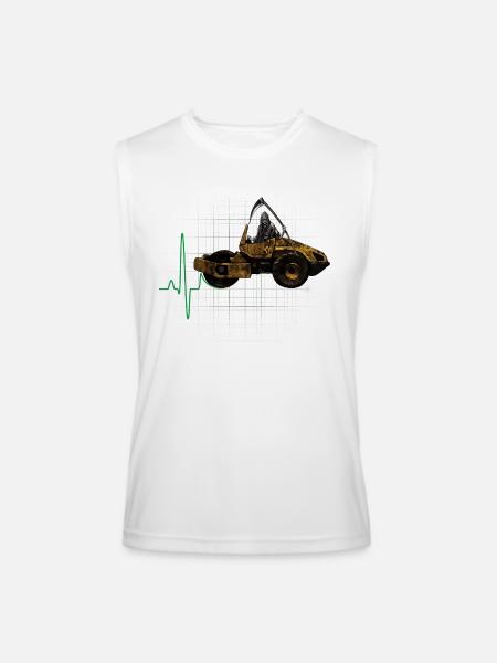 The Grim Roller - Men’s Performance Sleeveless Shirt - white