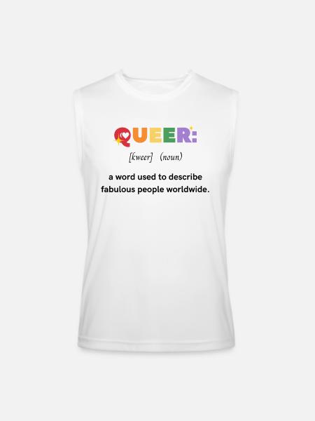 Queer - Men’s Performance Sleeveless Shirt - white
