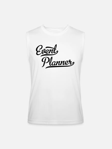 Event Planner - Men’s Performance Sleeveless Shirt - white