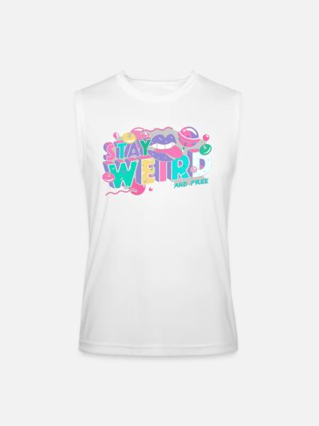 Stay Weird - Men’s Performance Sleeveless Shirt - white