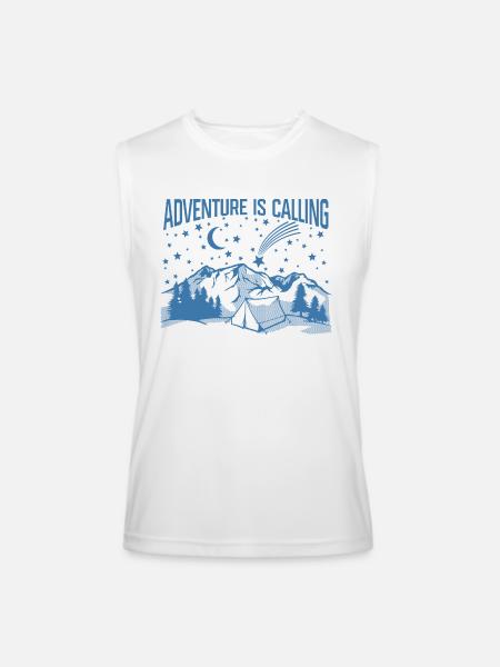 Adventure is calling. - Men’s Performance Sleeveless Shirt - white