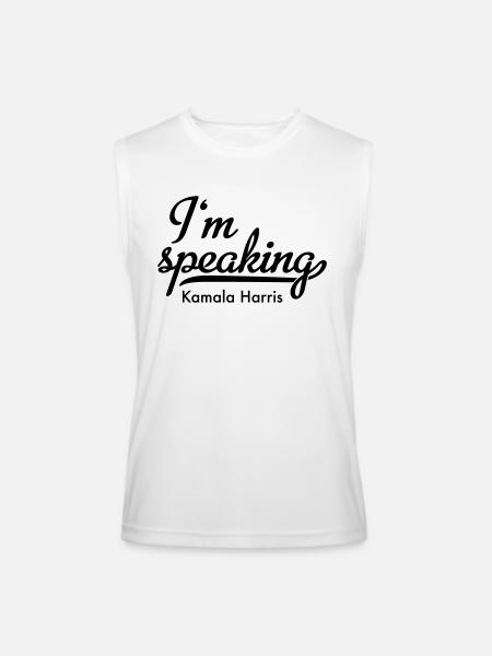 I'm speaking - Men’s Performance Sleeveless Shirt - white