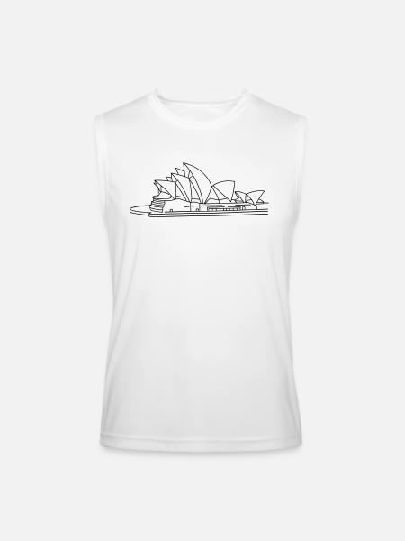 Opera House in Sydney - Men’s Performance Sleeveless Shirt - white - Front