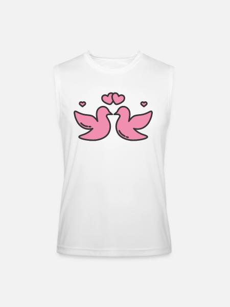 funny valentines - Men’s Performance Sleeveless Shirt - white