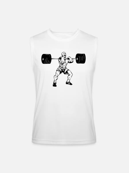 weightlifting - Men’s Performance Sleeveless Shirt - white