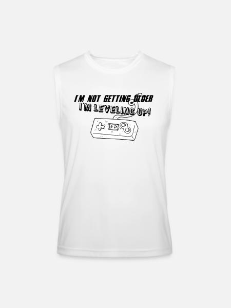 Leveling Up - Men’s Performance Sleeveless Shirt - white