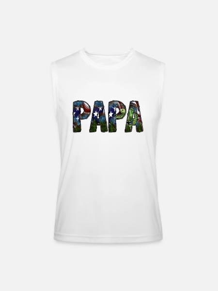 Papa - Men’s Performance Sleeveless Shirt - white