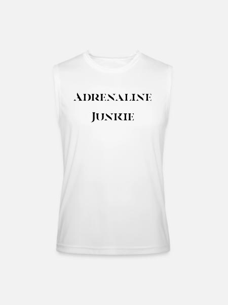 Adrenaline Junkie - Men’s Performance Sleeveless Shirt - white