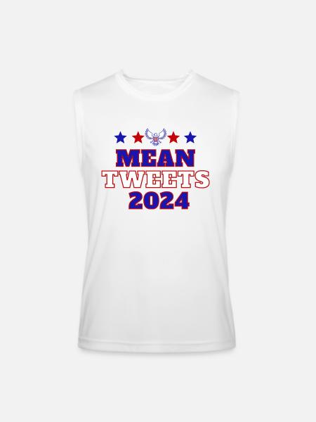 Mean Tweets 2024 10 - Men’s Performance Sleeveless Shirt - white