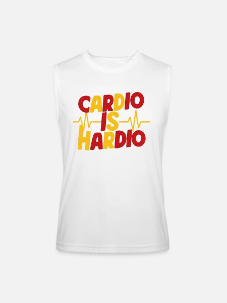 Cardio is Hardio - Men’s Performance Sleeveless Shirt - white