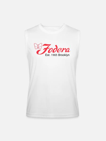 fodera_bass_guitar_logo_black - Men’s Performance Sleeveless Shirt - white