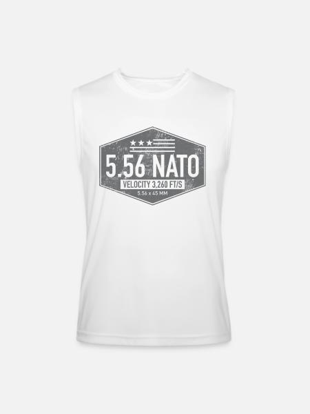 556 NATO Gray - Men’s Performance Sleeveless Shirt - white