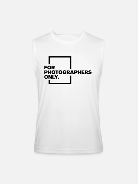 Photapher icon Logo - Men’s Performance Sleeveless Shirt - white