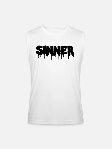 SINNER - Men’s Performance Sleeveless Shirt - white