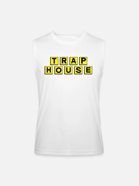 Trap House - Men’s Performance Sleeveless Shirt - white