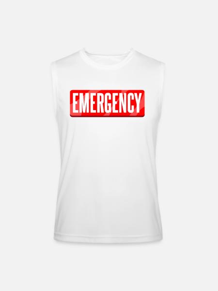 Emergency - Men’s Performance Sleeveless Shirt - white