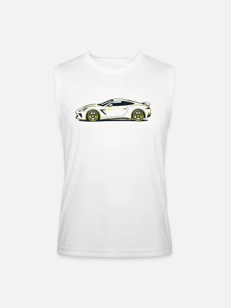 Starburst Velocity Racer - Men’s Performance Sleeveless Shirt - white