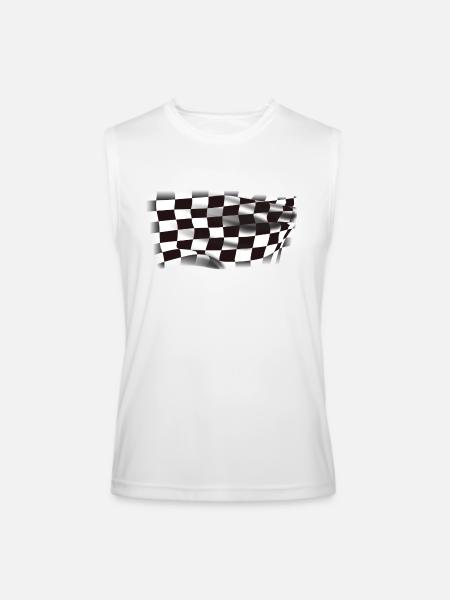 Checkered Race Flag - Men’s Performance Sleeveless Shirt - white - Front