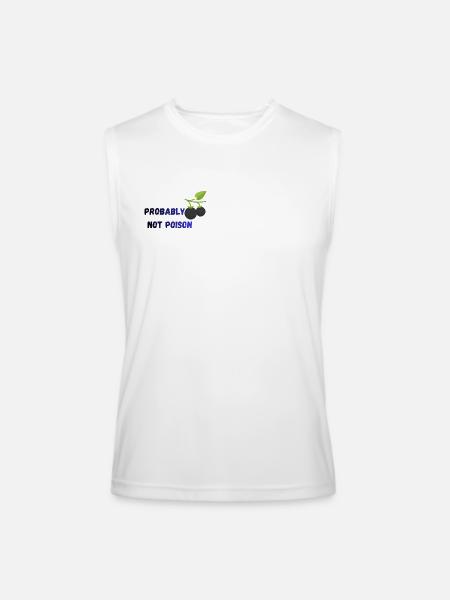 Probably Not Poison -Black Nightshade - Men’s Performance Sleeveless Shirt - white