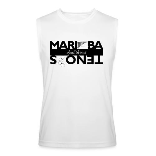 Dual Threat Black Horizontal Marimba Tenors - Men’s Performance Sleeveless Shirt