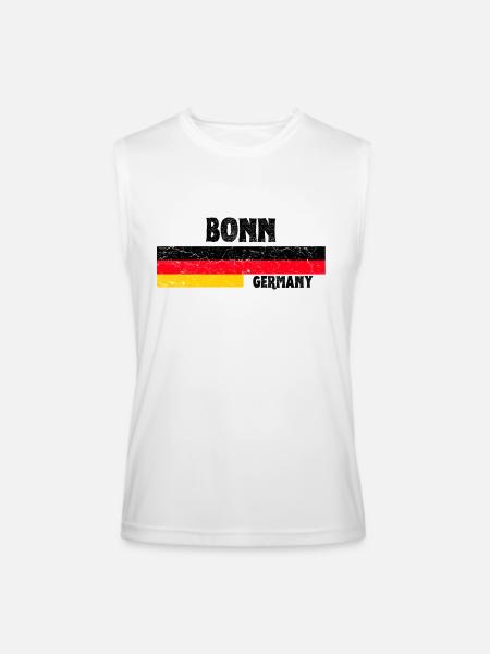 Bonn Germany - Men’s Performance Sleeveless Shirt - white