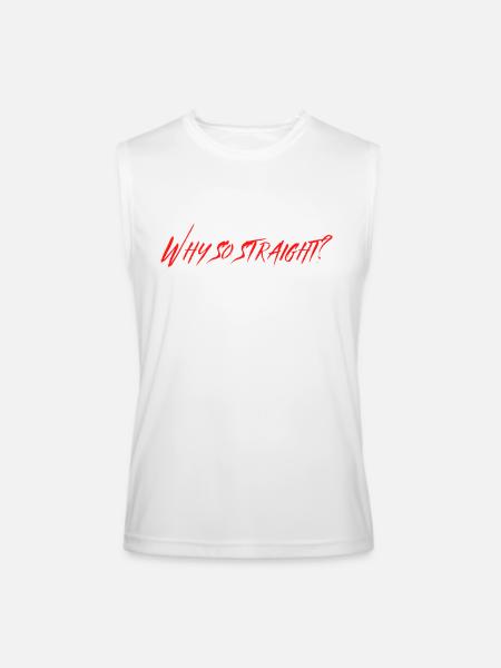 Why So Straight - Men’s Performance Sleeveless Shirt - white