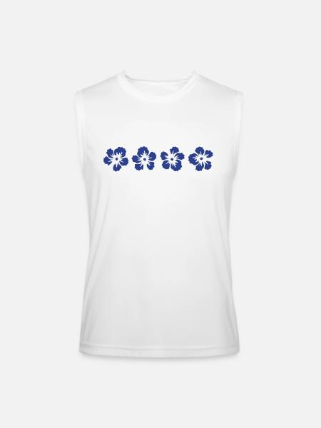 hawaii hibiscus flower - Men’s Performance Sleeveless Shirt - white