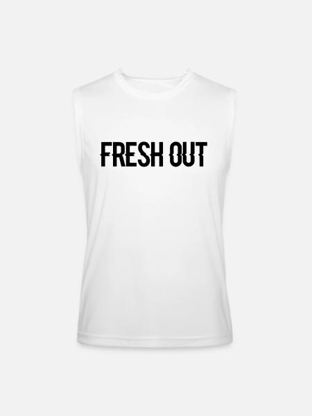 fresh out - Men’s Performance Sleeveless Shirt - white
