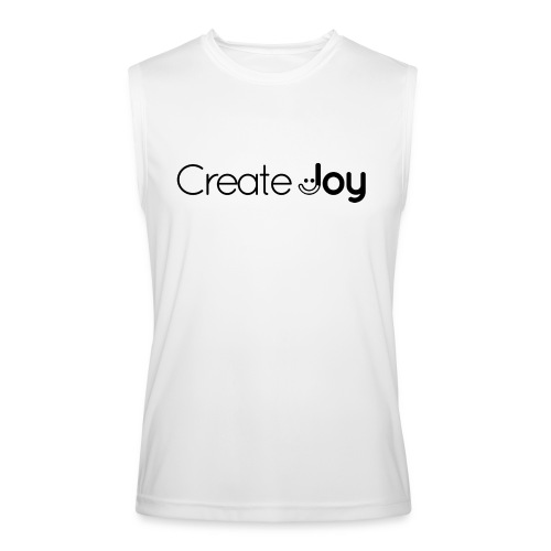 Create Joy in Black wide - Men’s Performance Sleeveless Shirt