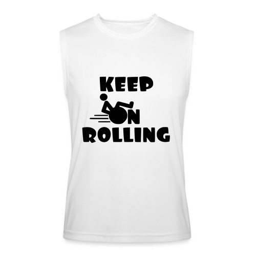 Keep on rolling with your wheelchair * - Men’s Performance Sleeveless Shirt