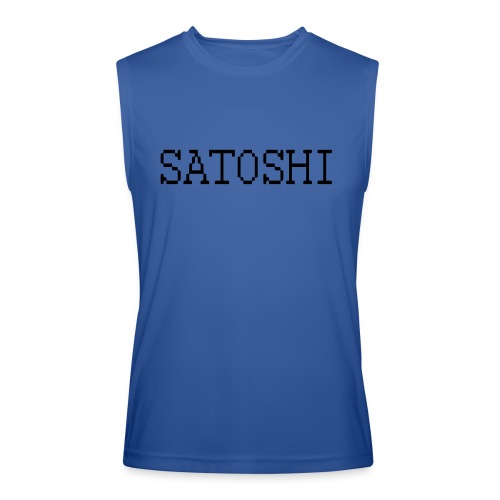 satoshi stroke only one word satoshi, bitcoiners - Men’s Performance Sleeveless Shirt